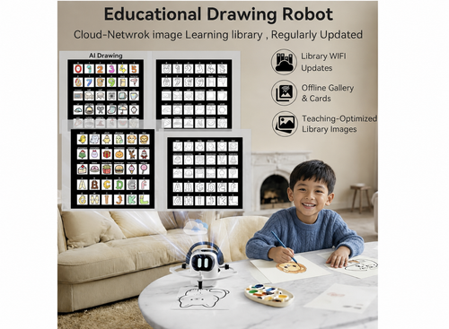 AI Drawing Robot for Kids – 2nd Generation Voice Control, 10,000+ Images, Wi-Fi, Type-C Charging