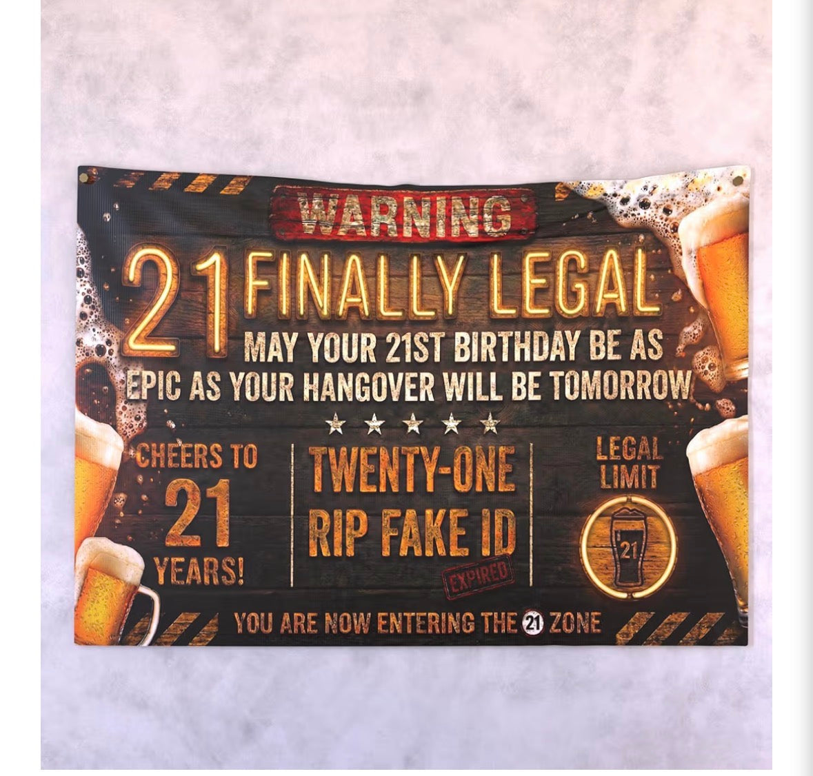 21st Birthday Party Decorations Kit – Cheers & Beers 57-Piece Set, Finally Legal