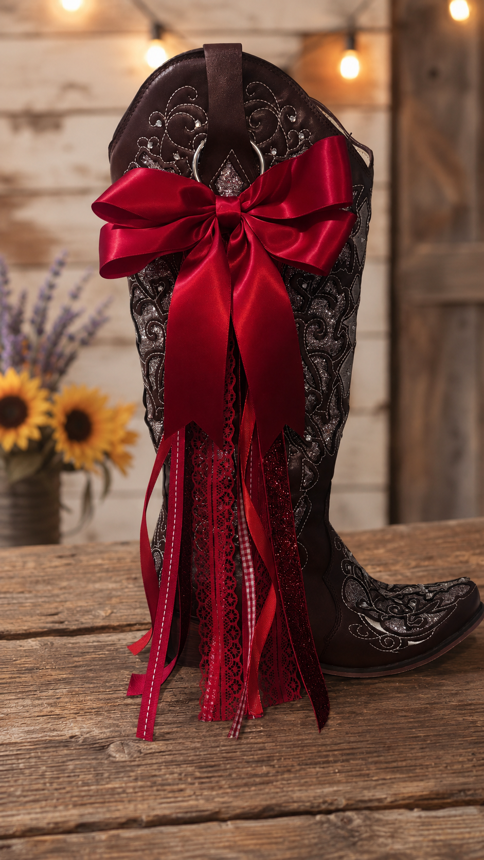 Scarlet Belle Boot Bow