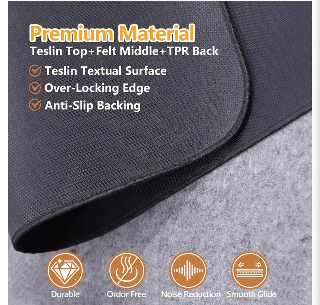 Office Chair Mat for Hardwood Floors – 36" x 48" Heavy Duty, Non-Slip, Noise Reduction