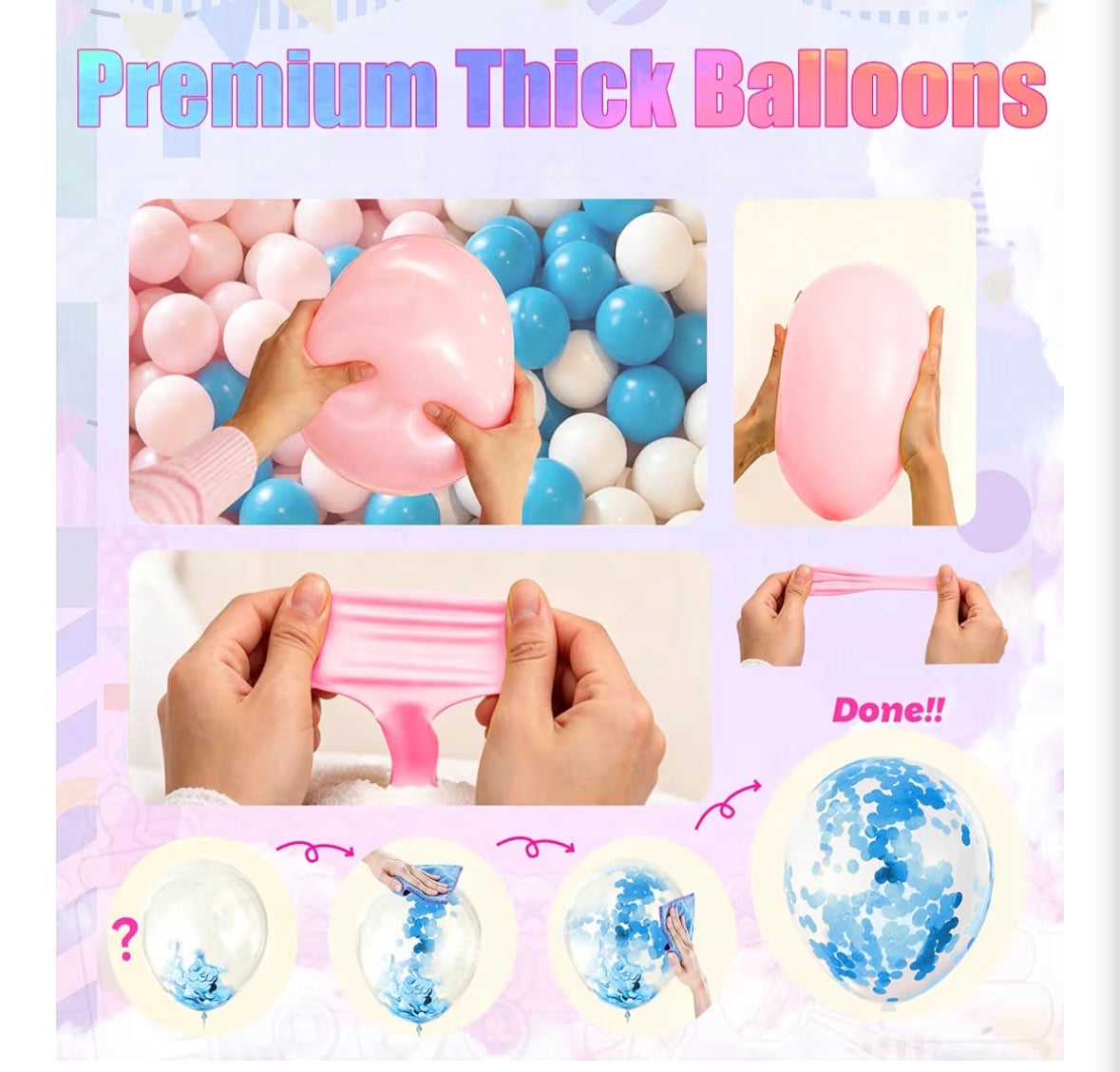 Gender Reveal Party Decorations Kit – 120+ Piece He or She Bearly Wait Teddy Bear Theme