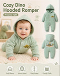Cozy Dino Hooded Romper