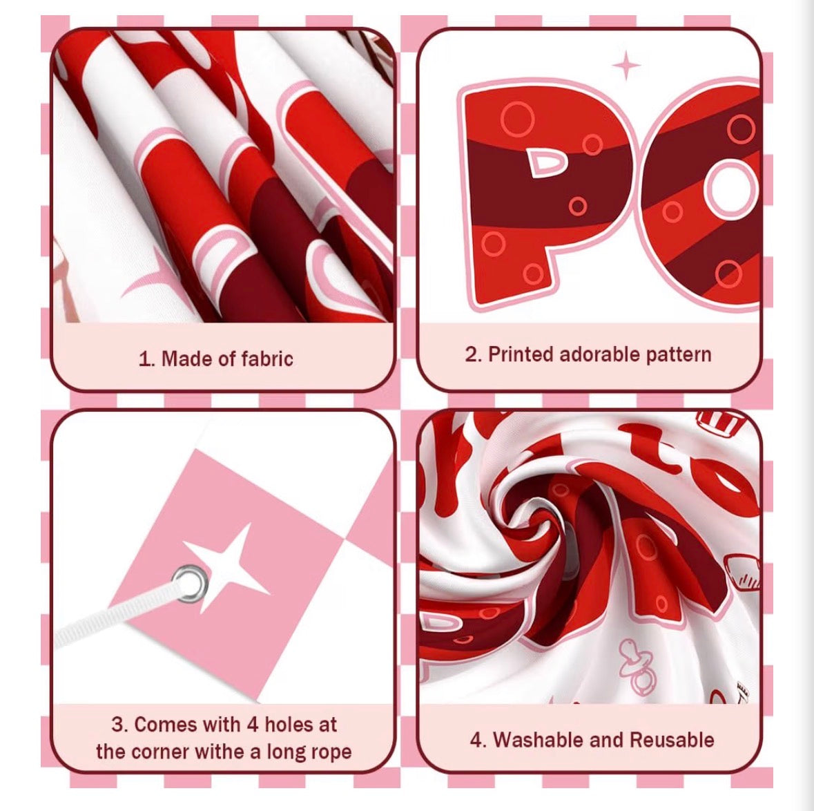 She's Ready to Pop Baby Shower Backdrop Banner