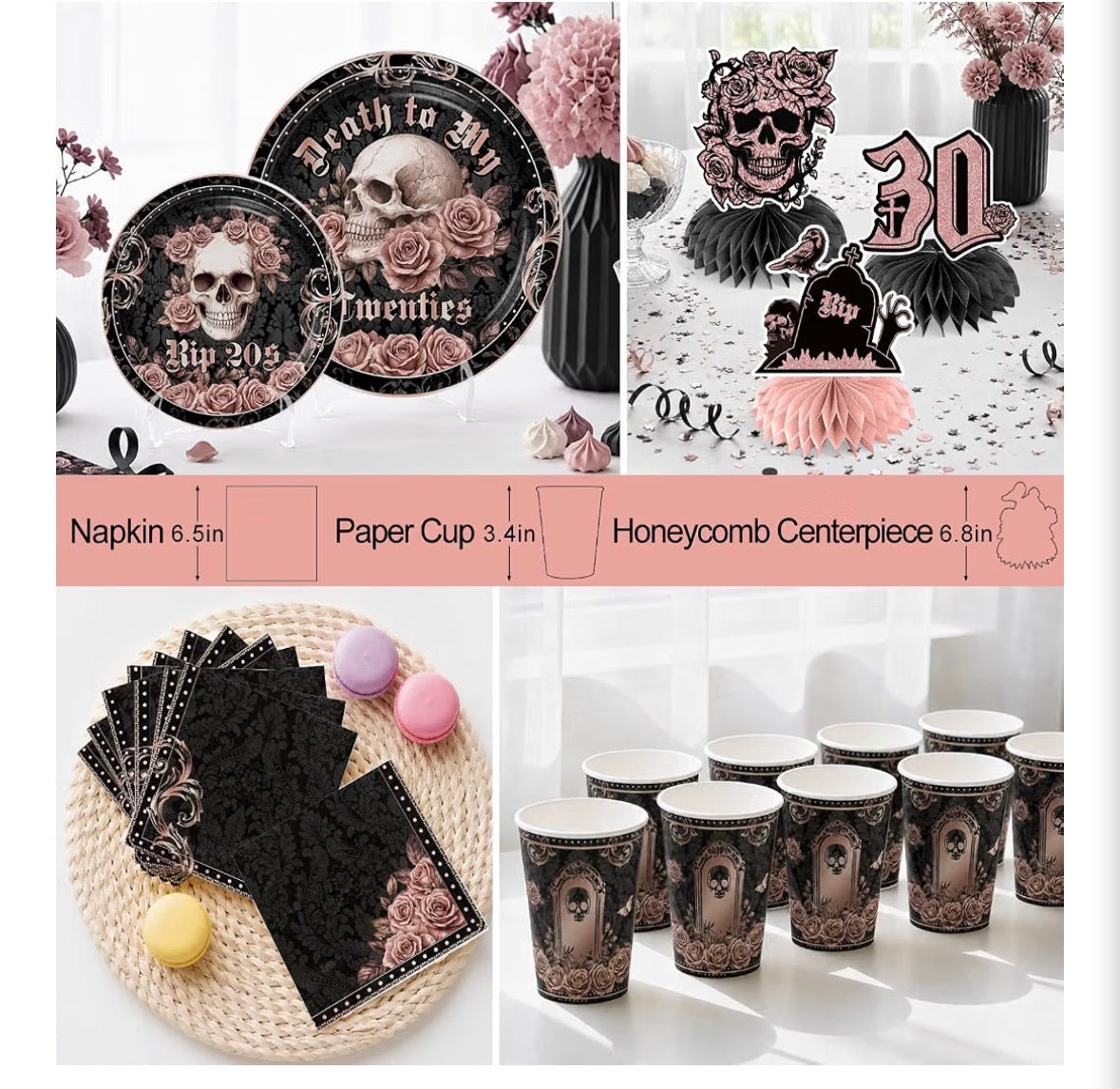 Death to My Twenties 30th Birthday Party Supplies Set