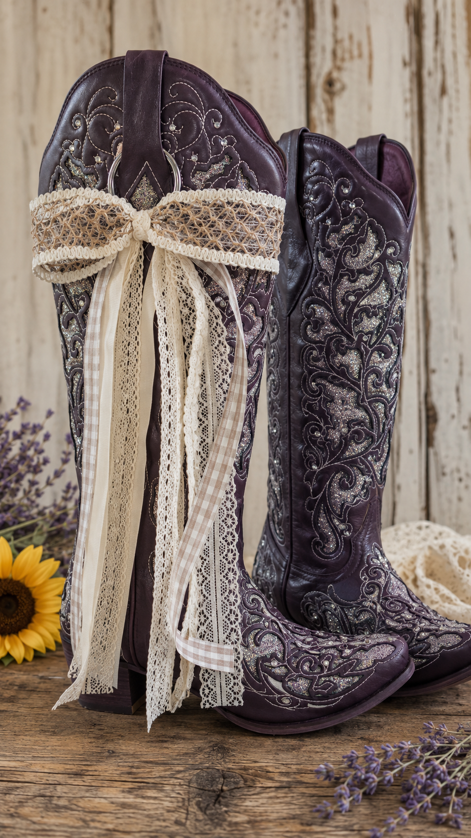 Cowgirl Boot Bows – Saddle & Lace