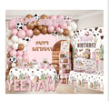 Cowgirl Birthday Party Decorations Kit – Yee Haw Pink & Brown Complete Party Set