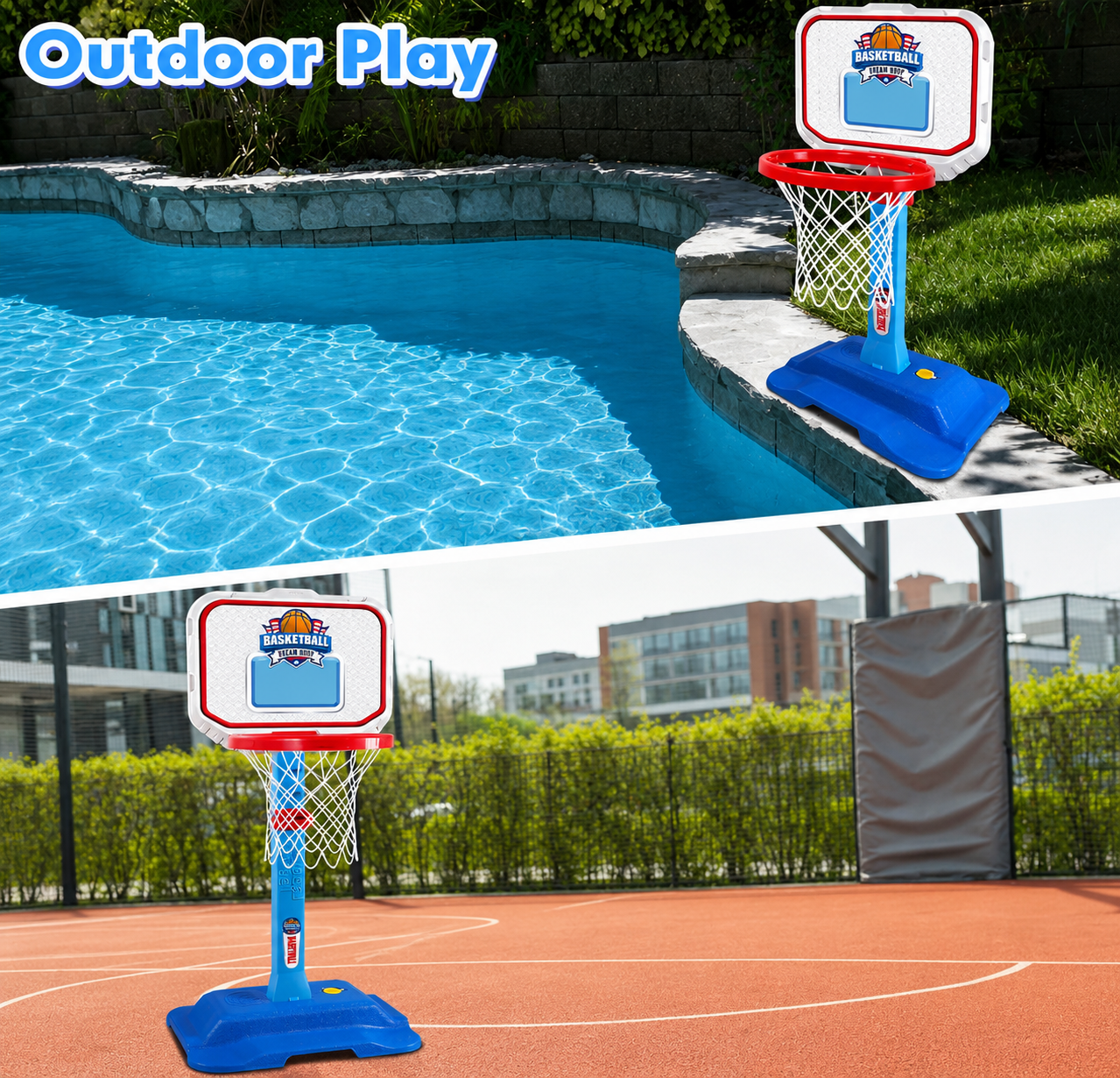 Toddler Basketball Hoop Set – Height Adjustable with 3 Balls, Indoor & Outdoor