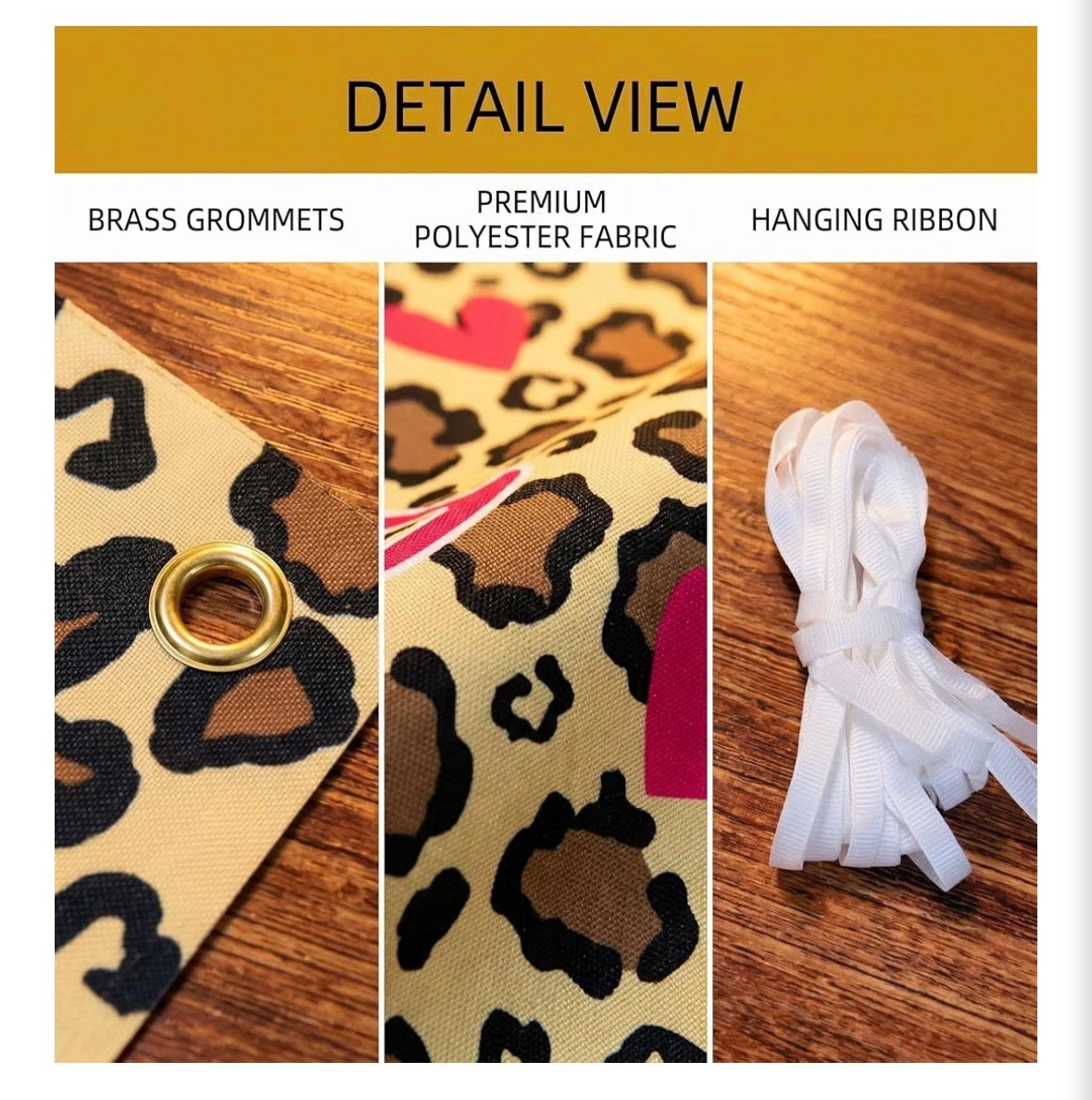 Leopard Print Happy Birthday Banner – Extra Large 72" Y2K Party Decoration