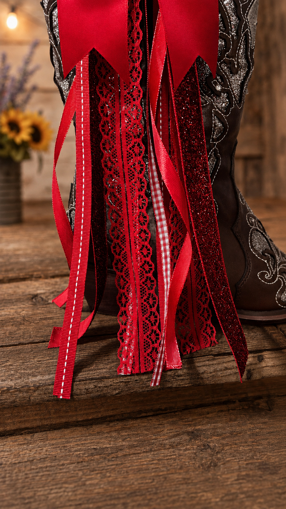 Scarlet Belle Boot Bow