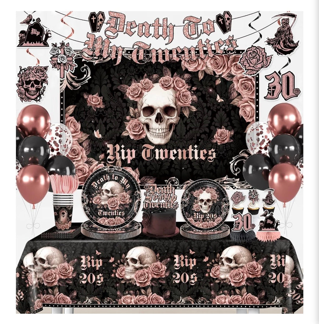 Death to My Twenties 30th Birthday Party Supplies Set