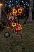 Fall Sunflower Grapevine Wreath – 14 Inch Handmade