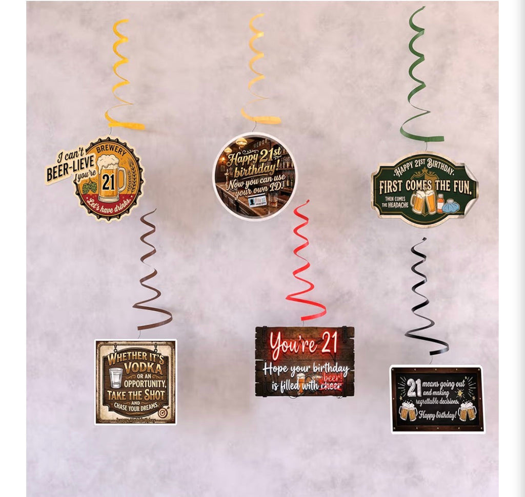 21st Birthday Party Decorations Kit – Cheers & Beers 57-Piece Set, Finally Legal