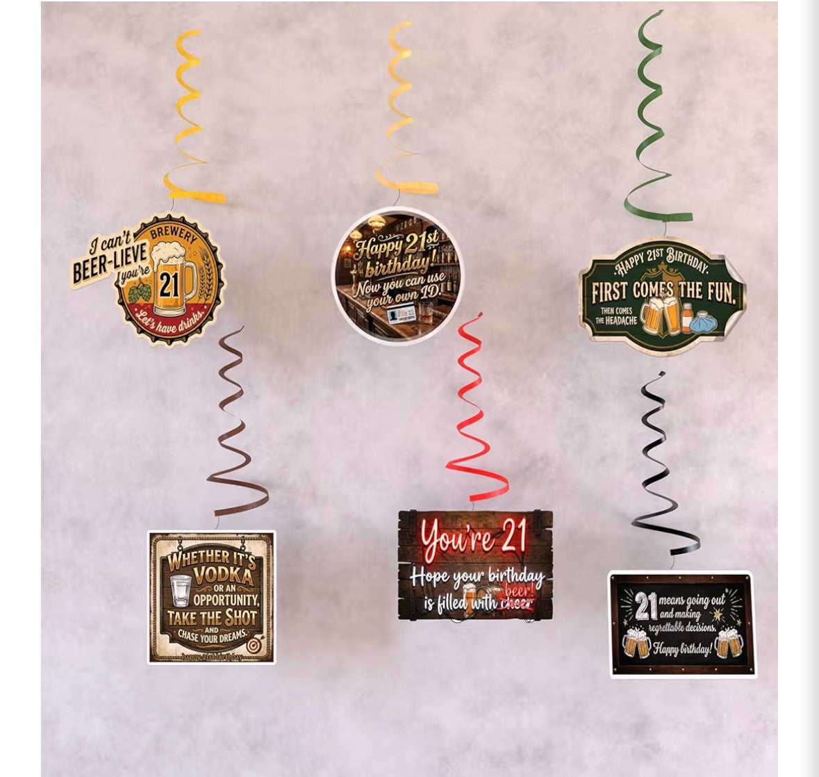 21st Birthday Party Decorations Kit – Cheers & Beers 57-Piece Set, Finally Legal