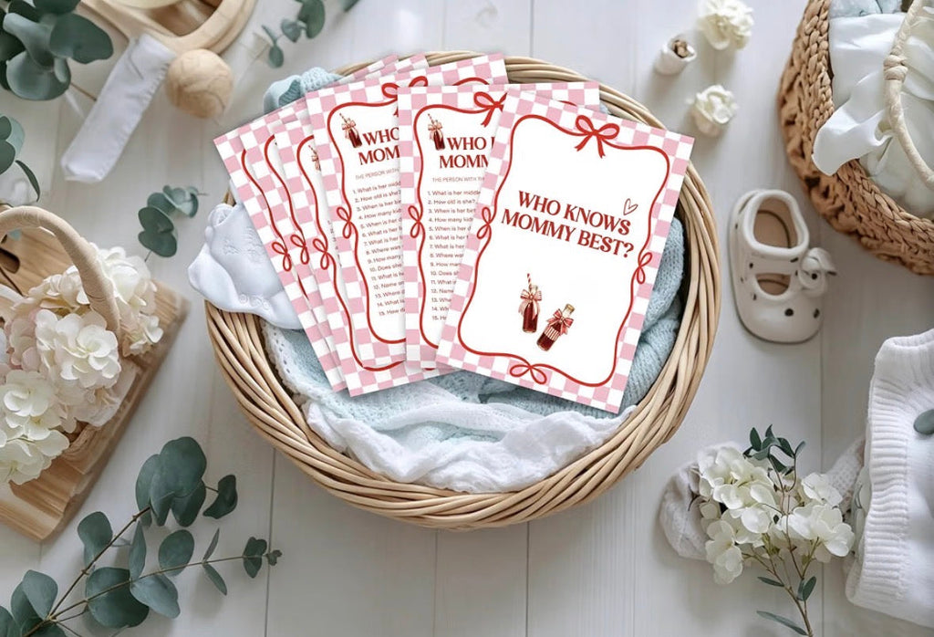 She's Ready to Pop – Who Knows Mommy Best? Baby Shower Game Cards – 30 Pack