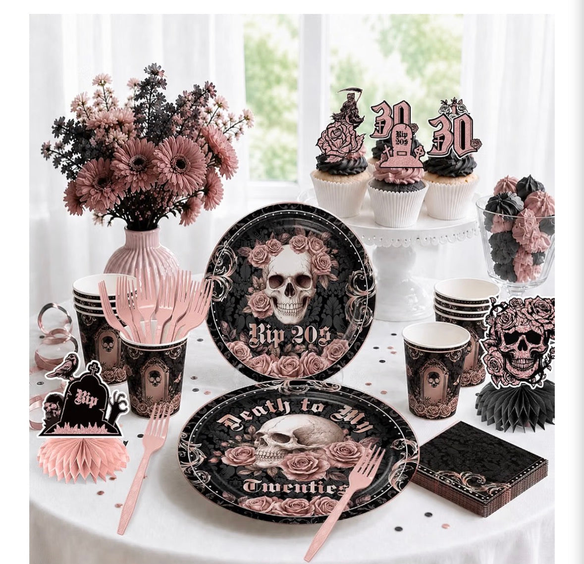 Death to My Twenties 30th Birthday Party Supplies Set