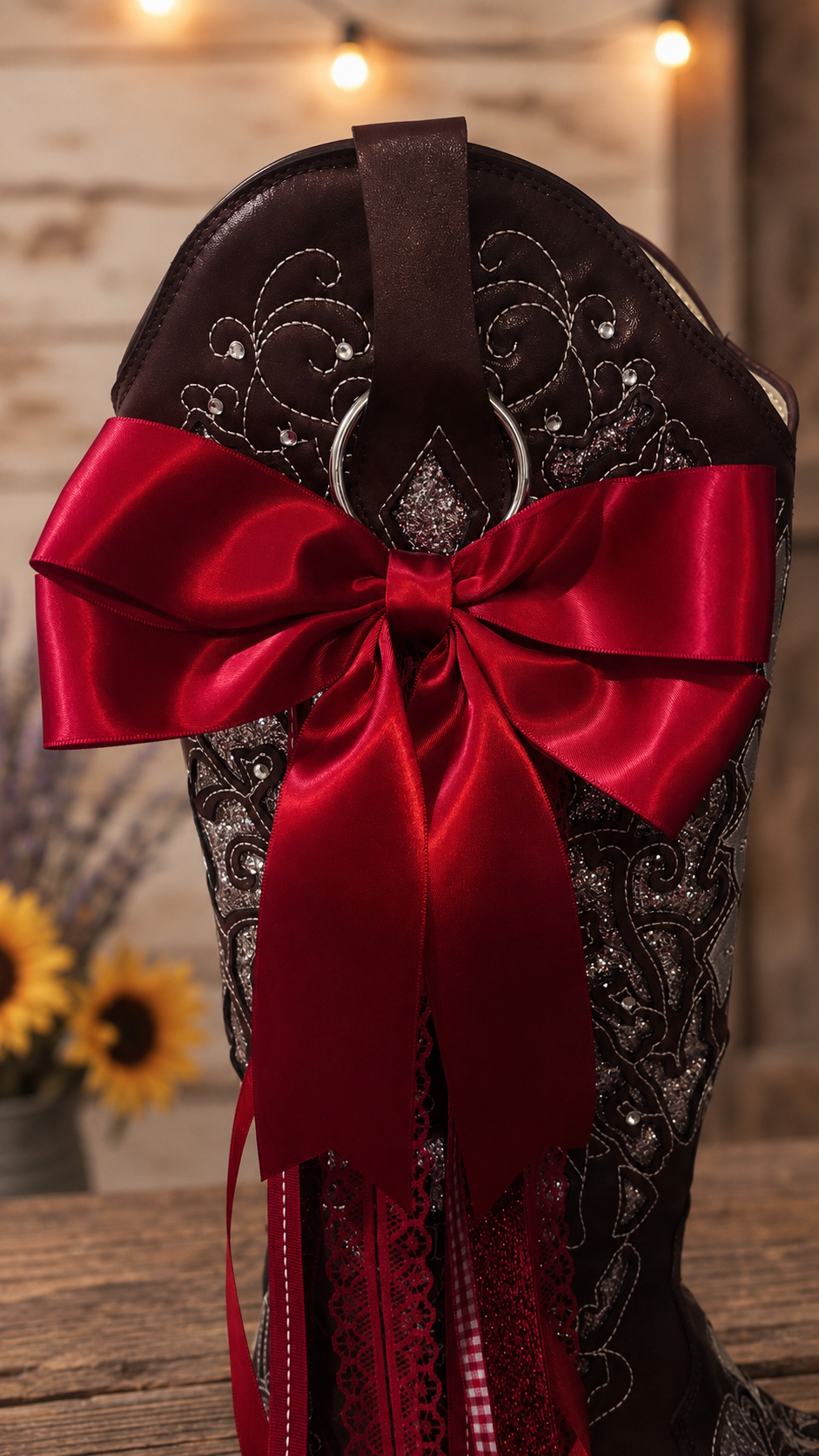 Scarlet Belle Boot Bow