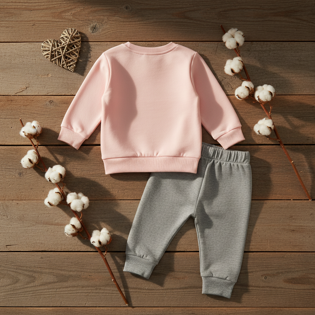 Cute But Feral Baby Girl Sweatshirt & Jogger Set