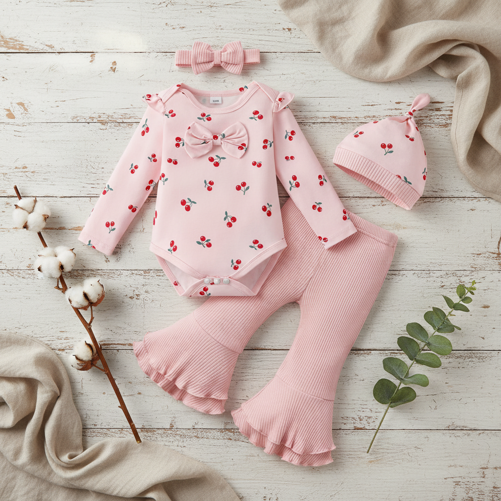 Cherry Set Farmhouse Flat Lay