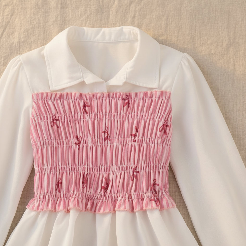 Close-Up Detail – Smocked Bow Top