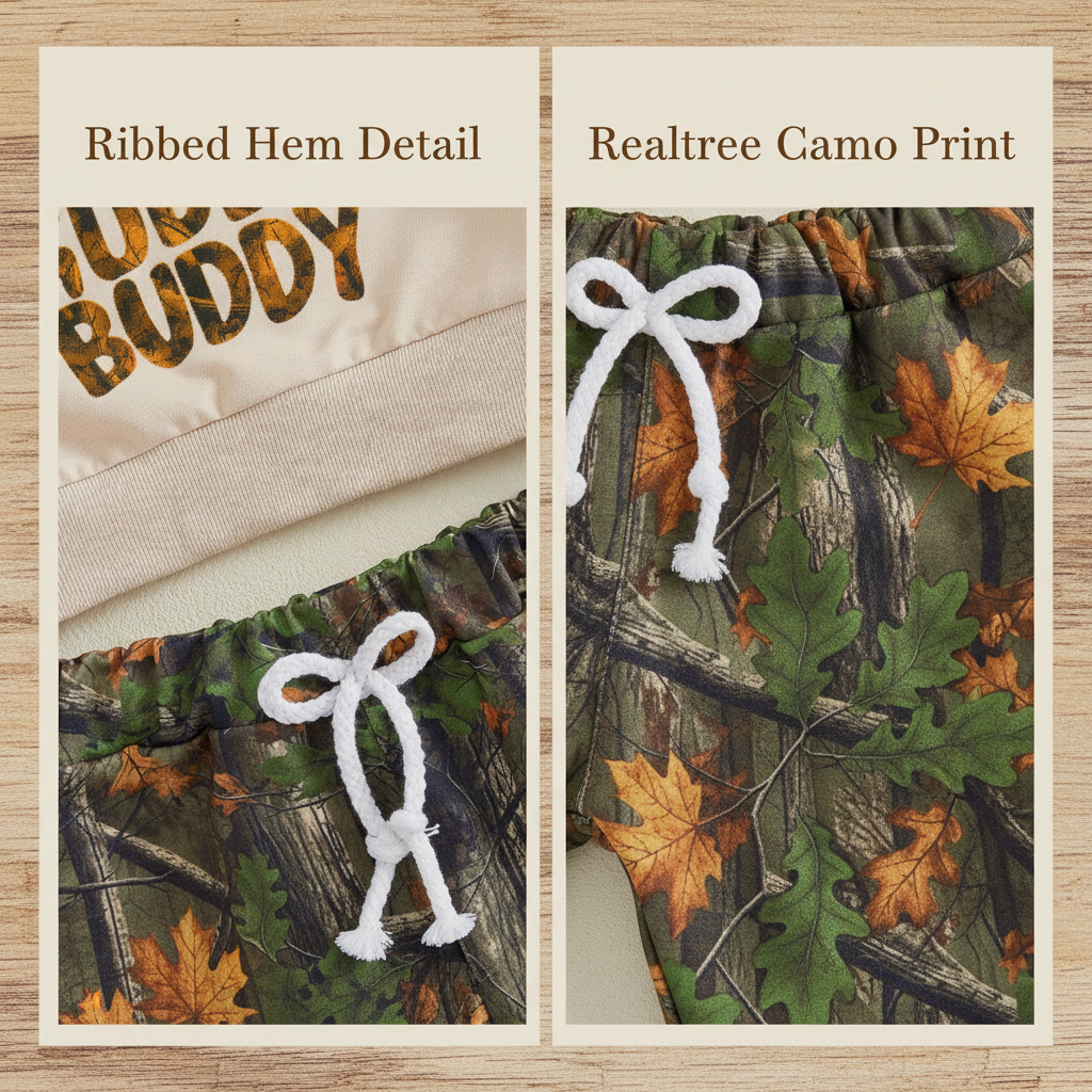 Baby Boy "Daddy's Hunting Buddy" 2-Piece Set – Sweatshirt & Realtree Camo Pants