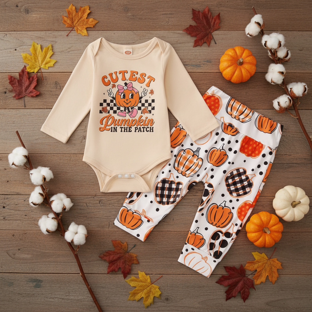Cutest Pumpkin in the Patch Baby Girl Set