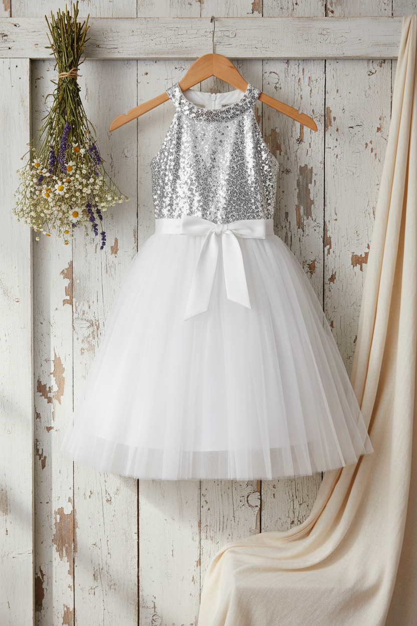 Girls Sparkling Dress - Graceful and Timeless