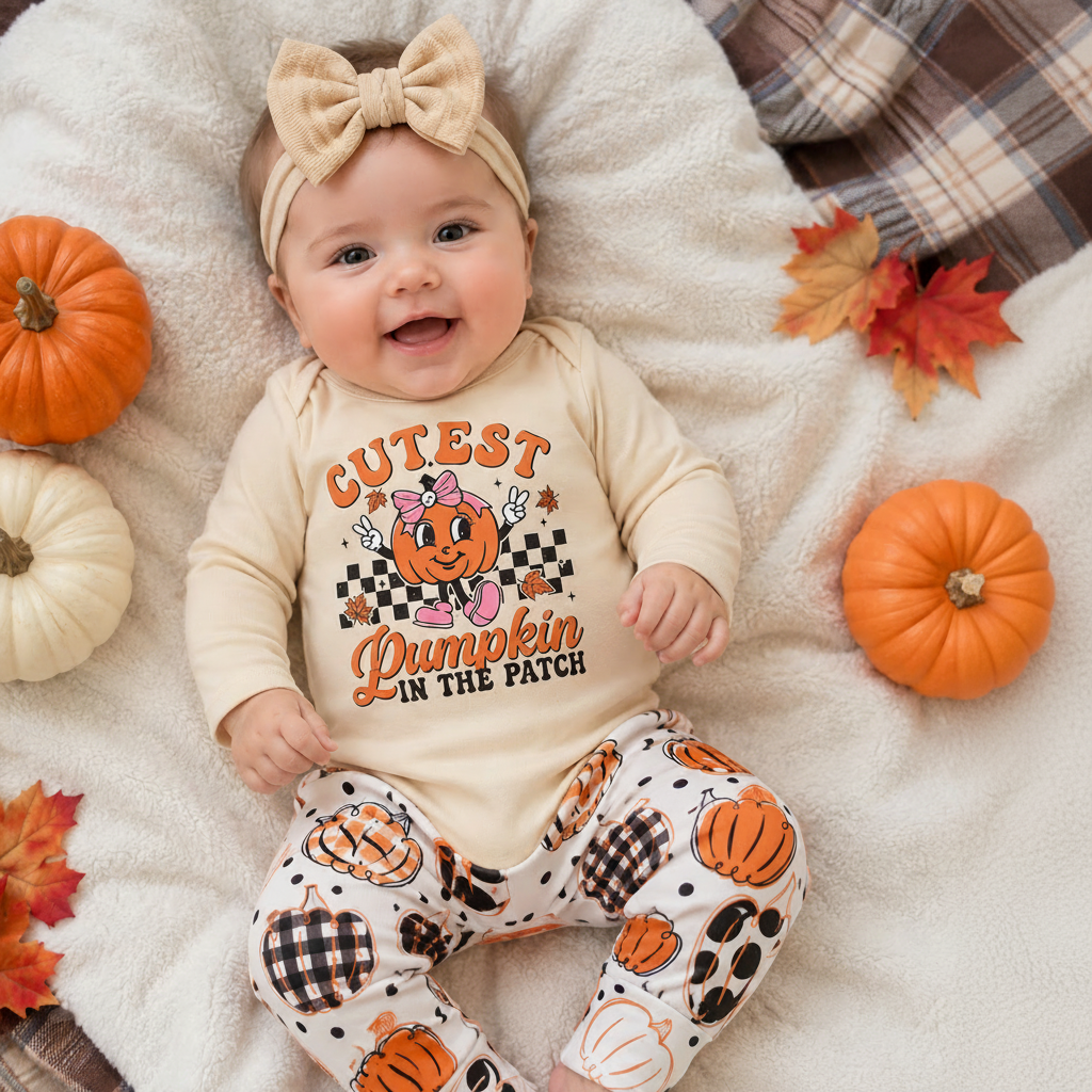 Cutest Pumpkin in the Patch Baby Girl Set