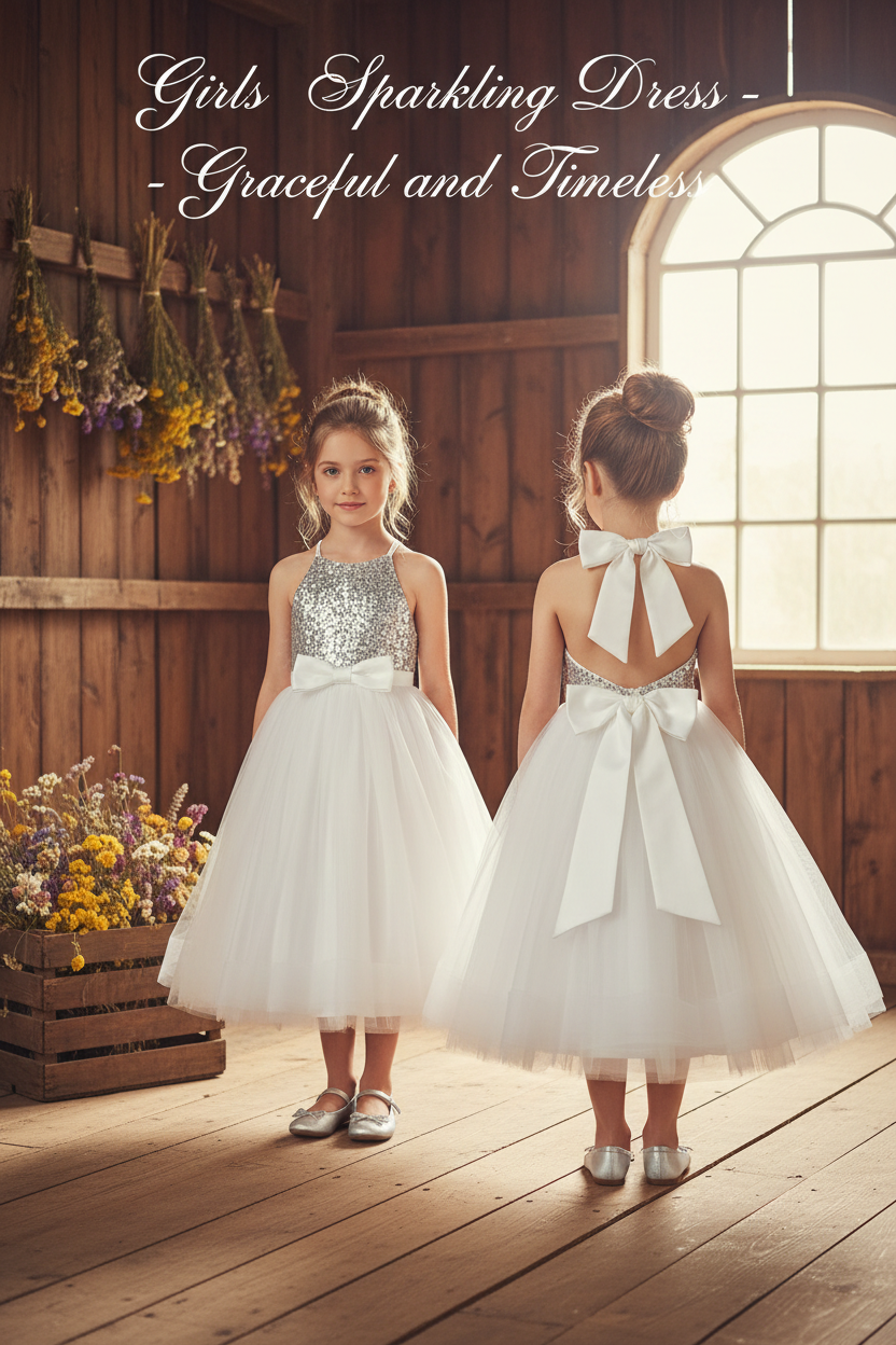 Girls Sparkling Dress - Graceful and Timeless