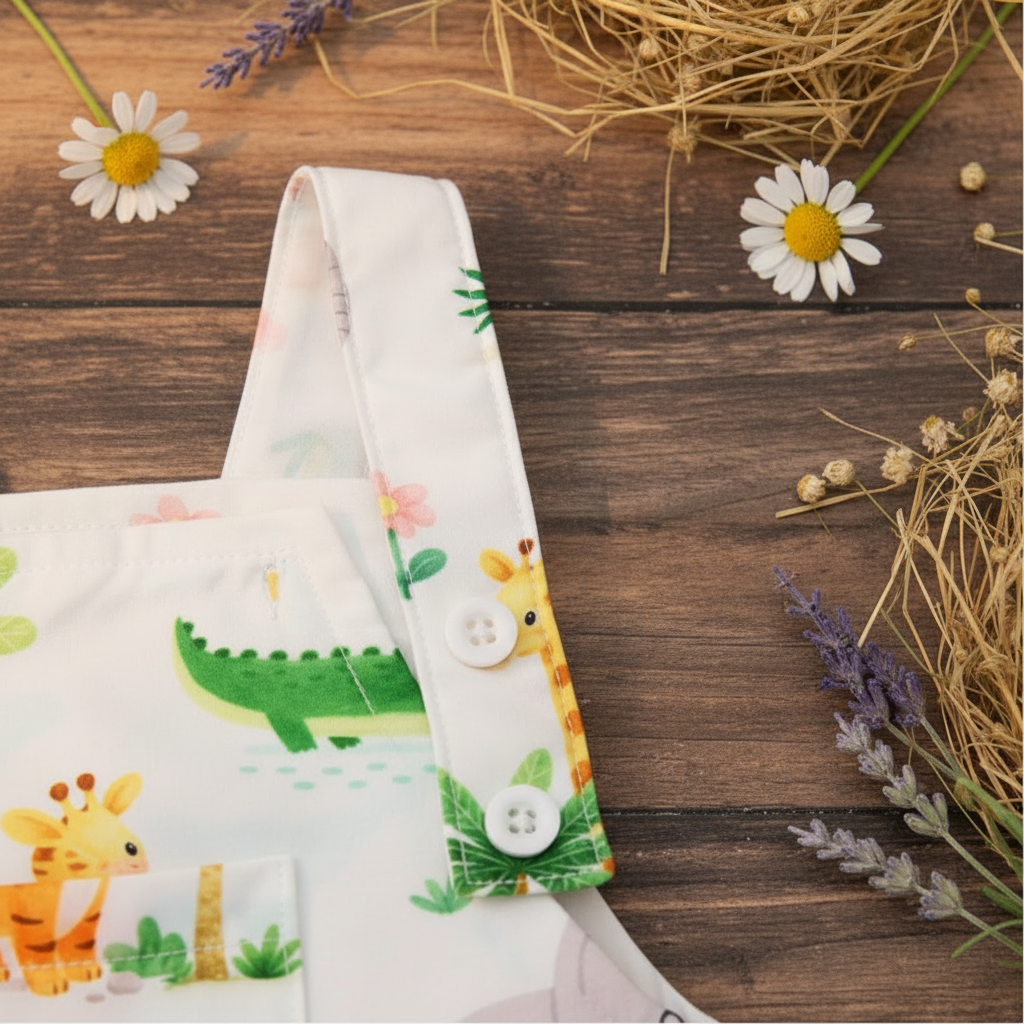 Safari Jungle 2-Piece Baby Set (Overalls + Tee)