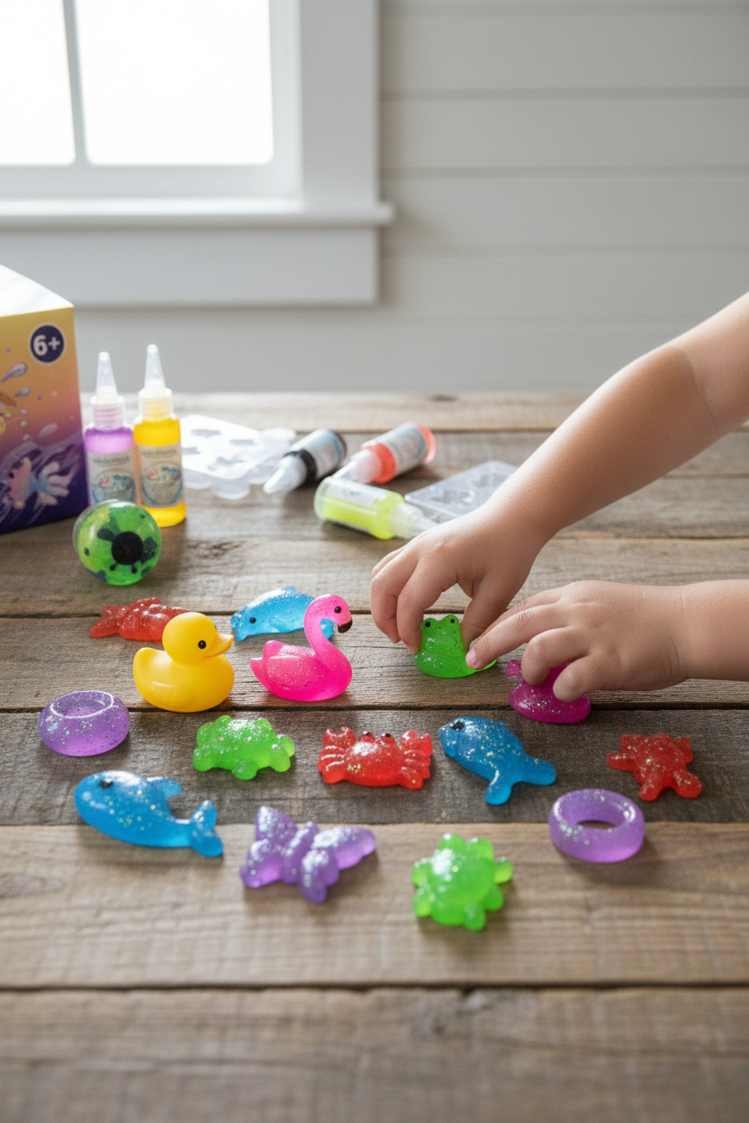 Magic Water Elf Toy Kit – 42 Magic Gels & 28 Molds, Squishy Maker